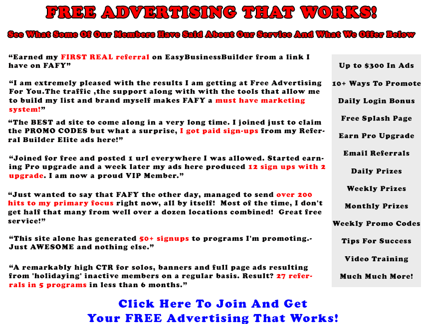 Free Advertising For You